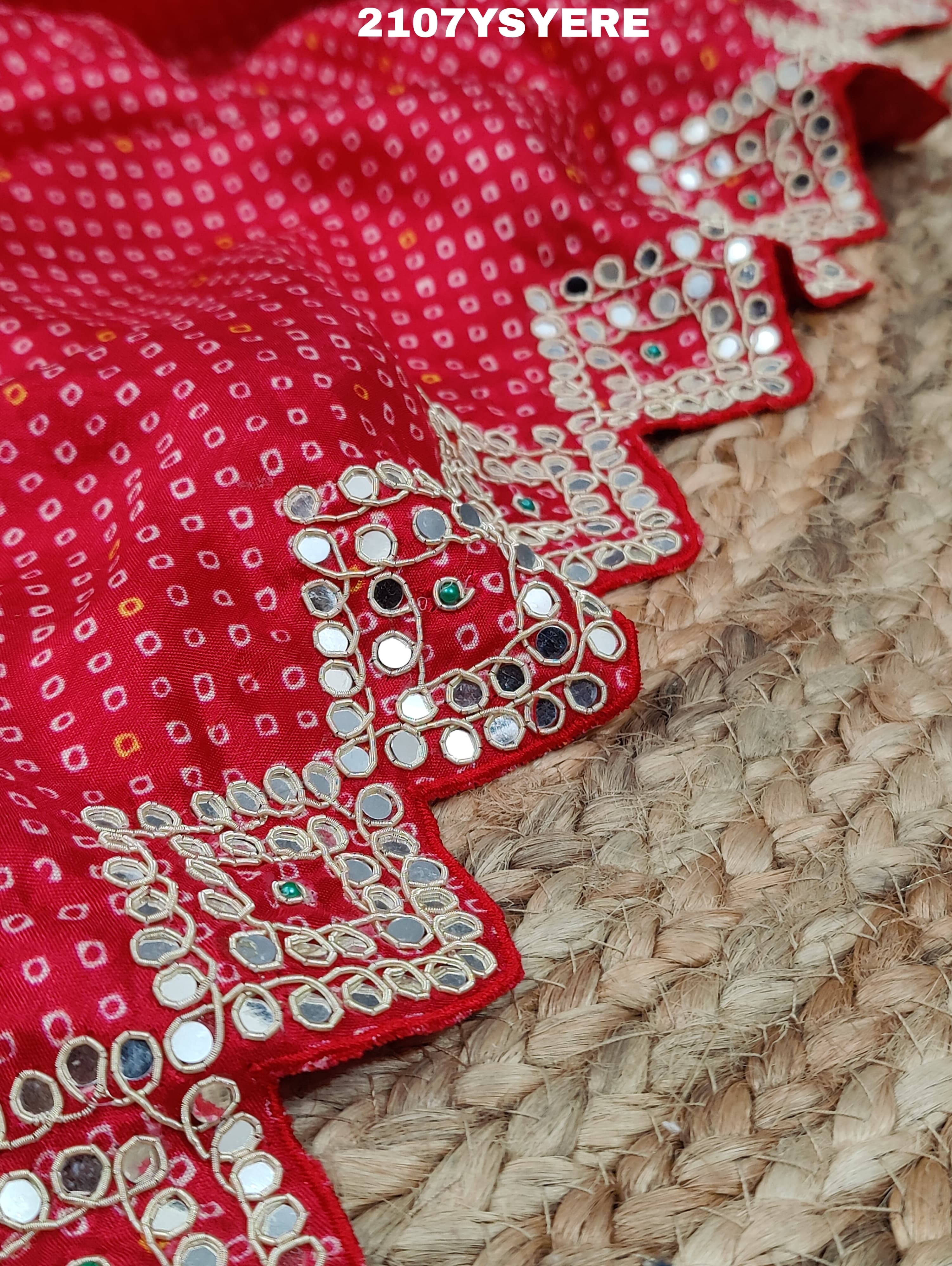 Modal silk Bandhani With Zardoji Gotapatti Work Saree