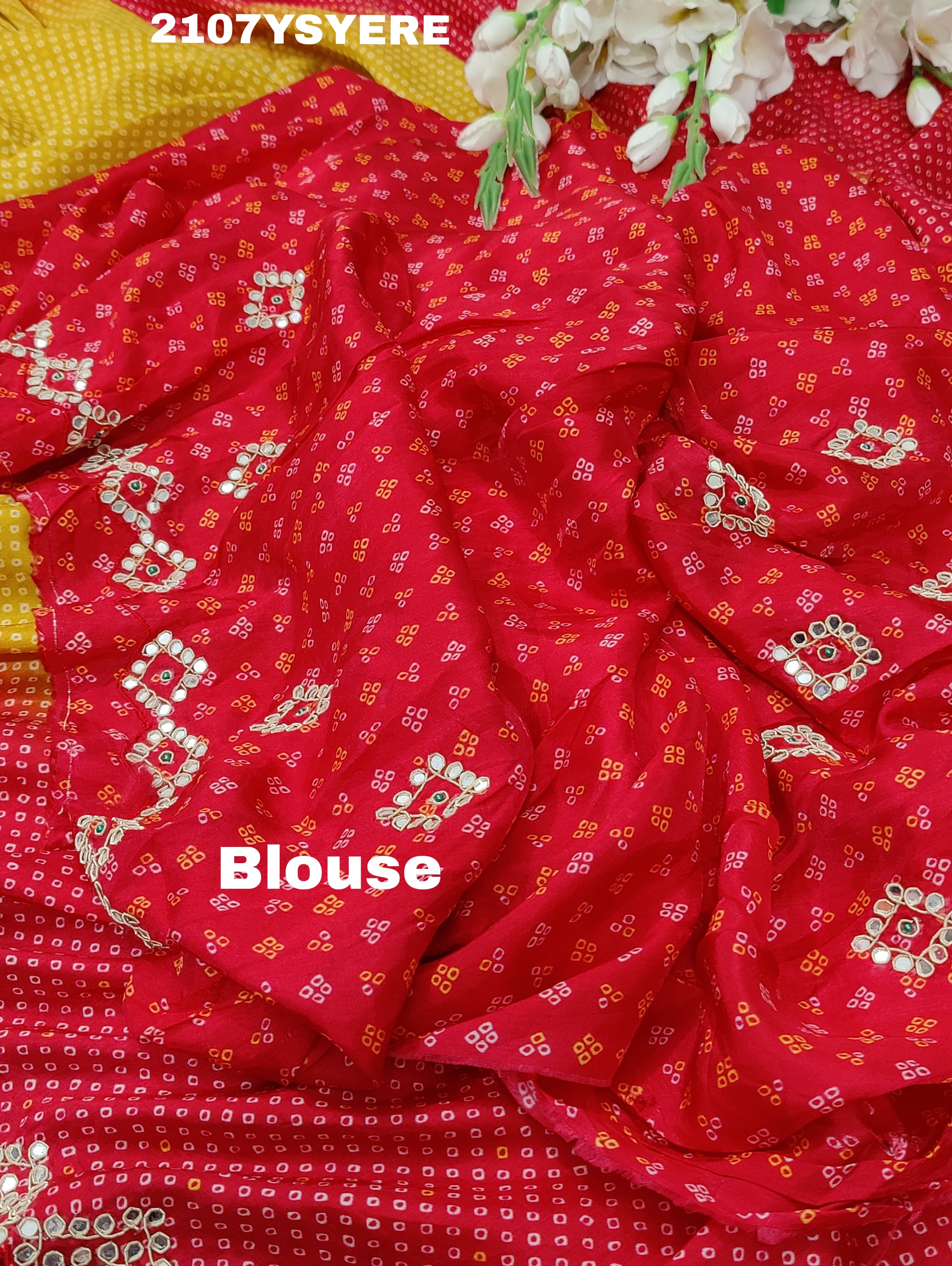 Modal silk Bandhani With Zardoji Gotapatti Work Saree