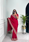 Silk Embroidery workSaree under 2000