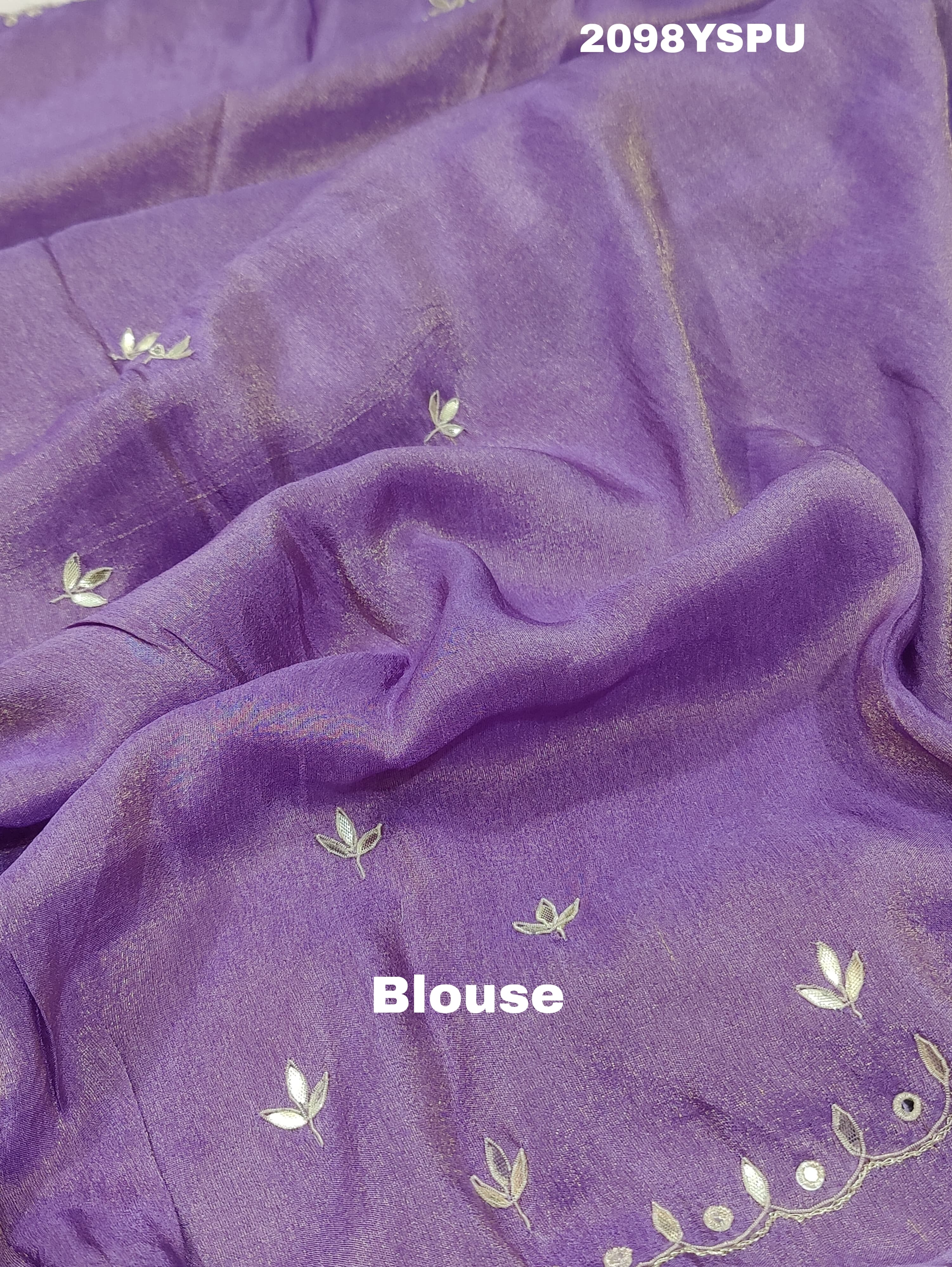 Silk Cut Dana Work With Bollywood Style Saree in purple colour