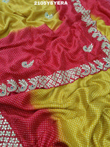 KcPc New Modal Silk Gota patti Work With Bandhani Style Saree ANT