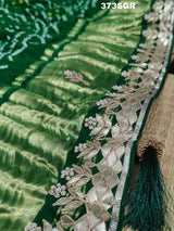 KcPc Pure Gaji Silk Bandhani Ghatchola Heavy Gotapatti Work SarerAMT