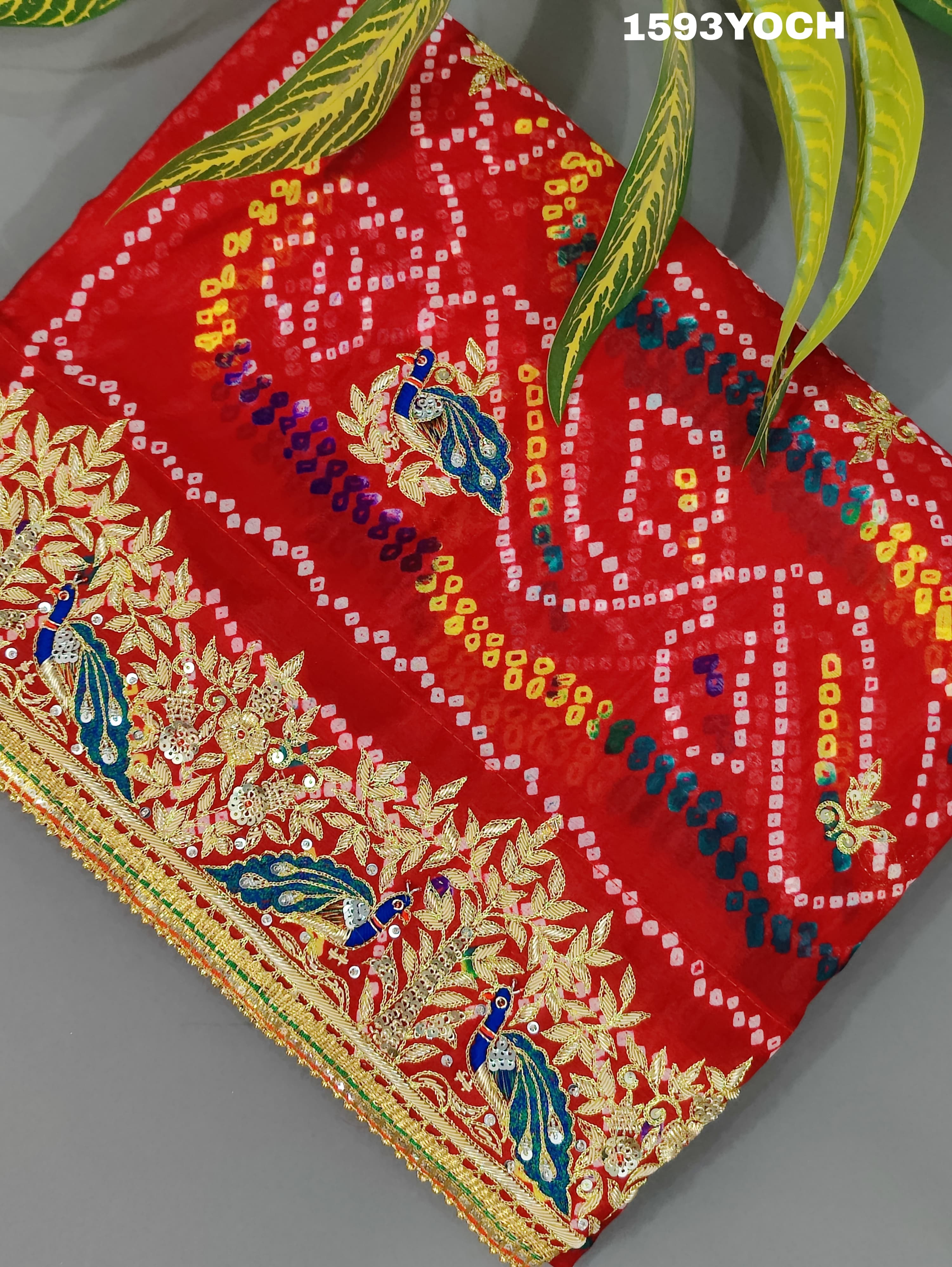 KcPc Special Pure Ojariya Raidana Zardoji Handwork Kolkata Special Chunri MNL