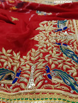 KcPc Special Pure Ojariya Raidana Zardoji Handwork Kolkata Special Chunri MNL