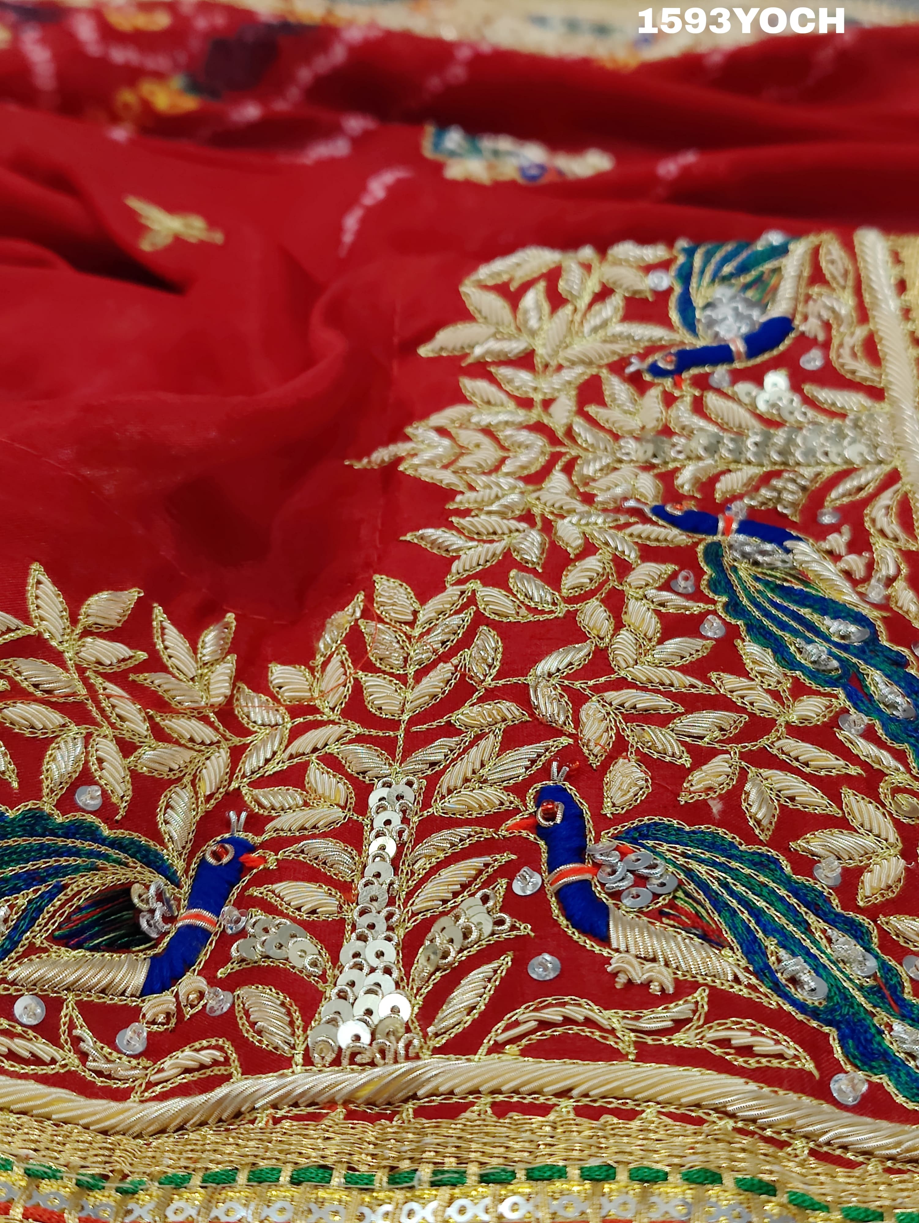 KcPc Special Pure Ojariya Raidana Zardoji Handwork Kolkata Special Chunri MNL