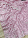 Silk Sequence cutdana Tari Work Saree in pink colour