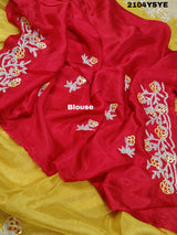 Silk Sequence cutdana Tari Work Saree in yellow colour