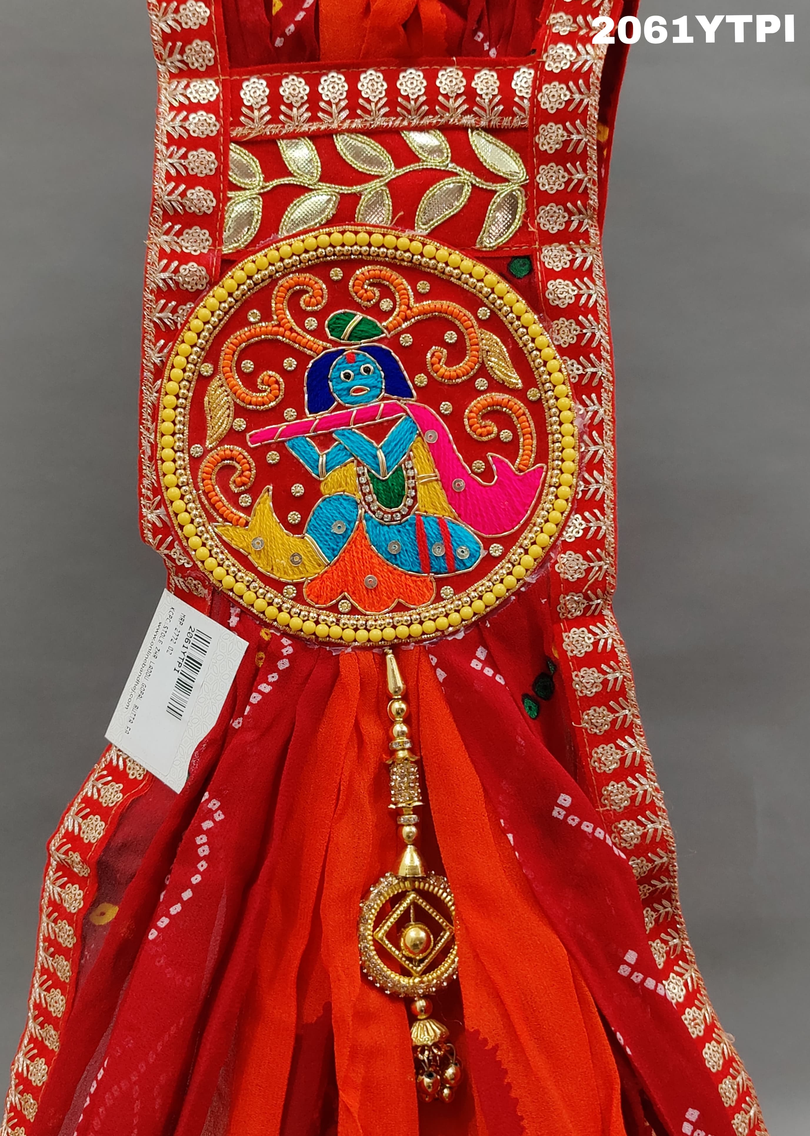 KcPc New Beautiful Georgette Heavy Border Work Marwadi Broach chunri PilaZHR