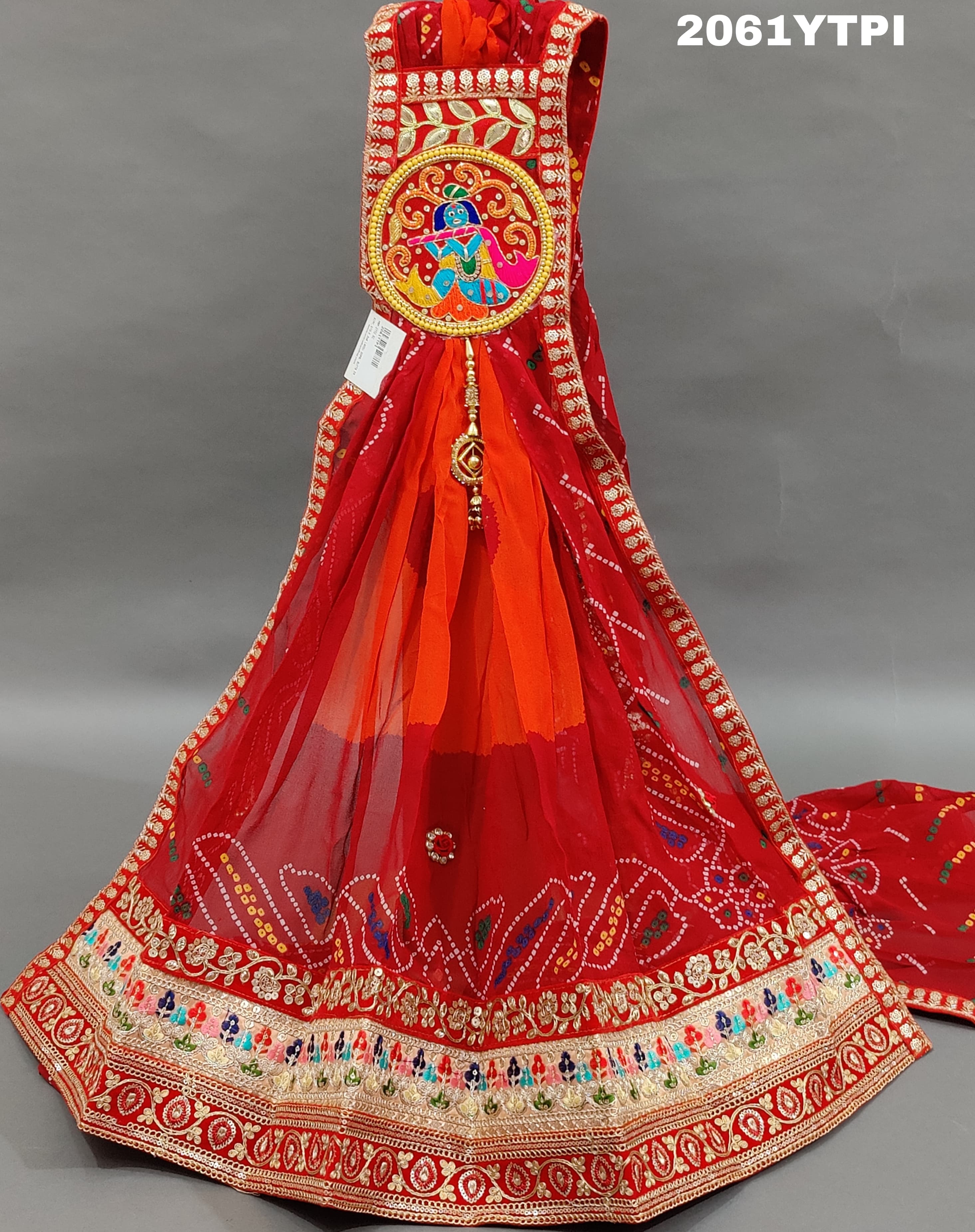 KcPc New Beautiful Georgette Heavy Border Work Marwadi Broach chunri PilaZHR