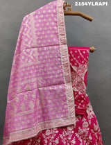 KcPc Lounch A Upada silk Banarasi White Beads Work Lehenga RTK