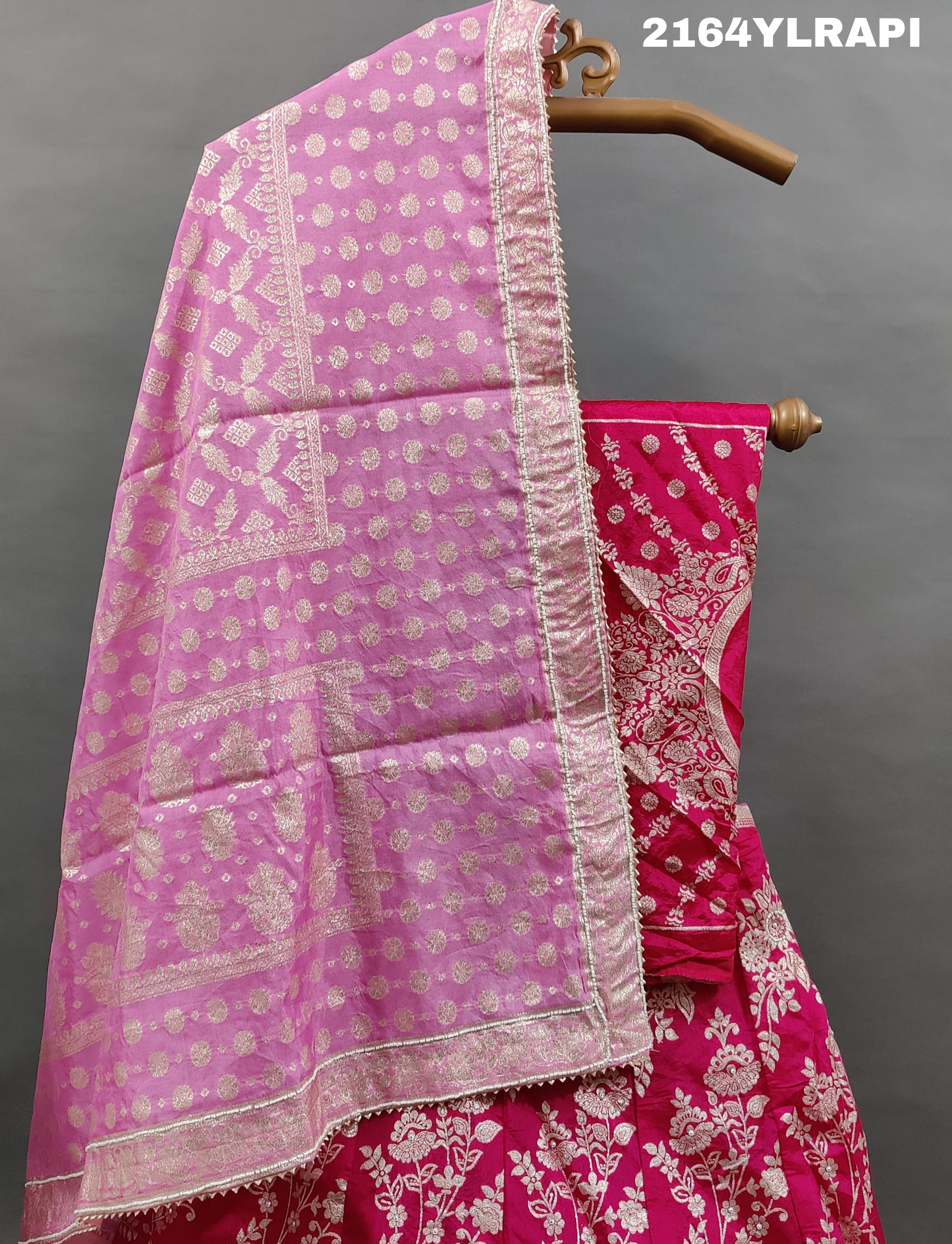 KcPc Lounch A Upada silk Banarasi White Beads Work Lehenga RTK