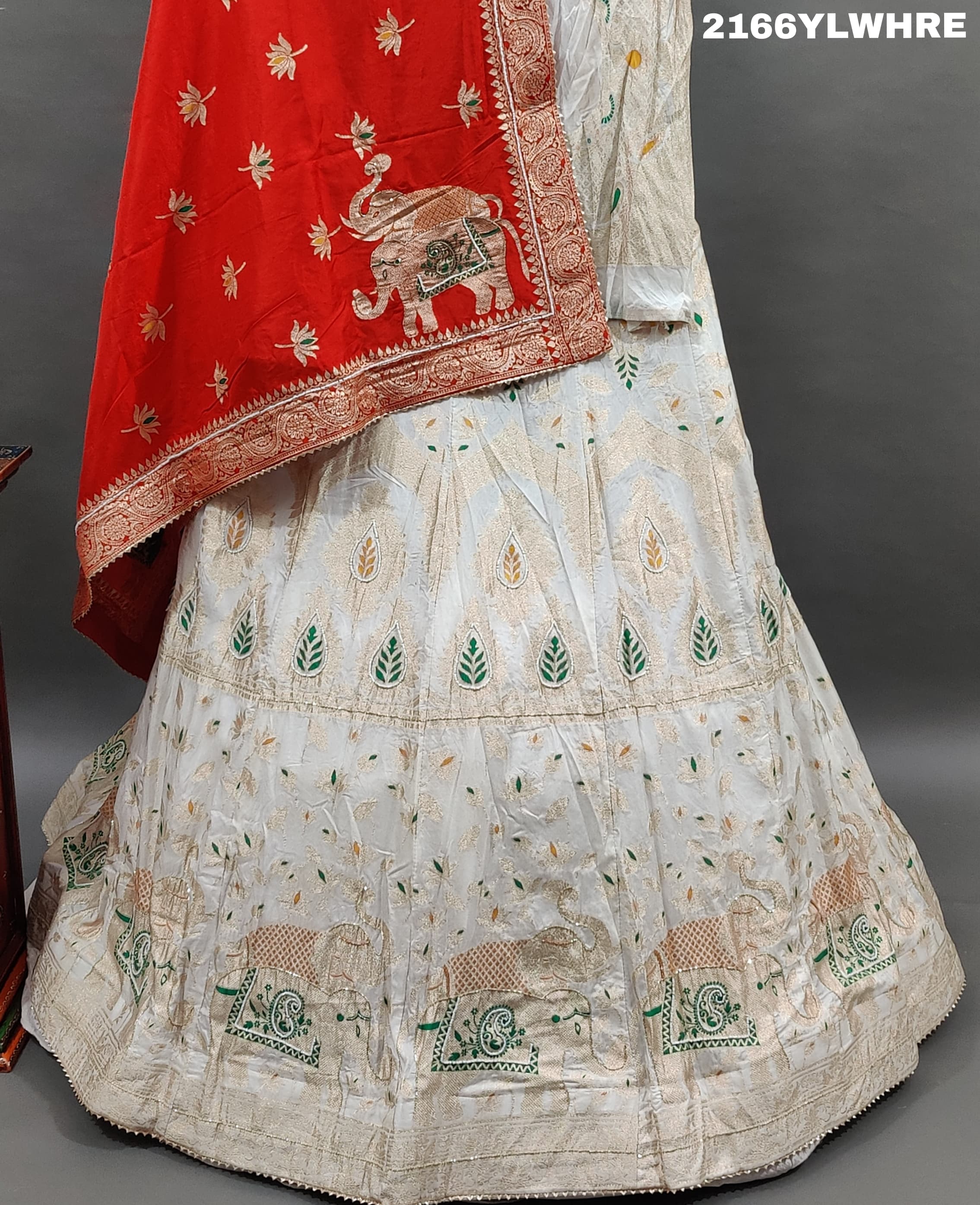 KcPc Beautiful Upada Silk Banarasi Style Handwork Gotapatti Lehenga RTK