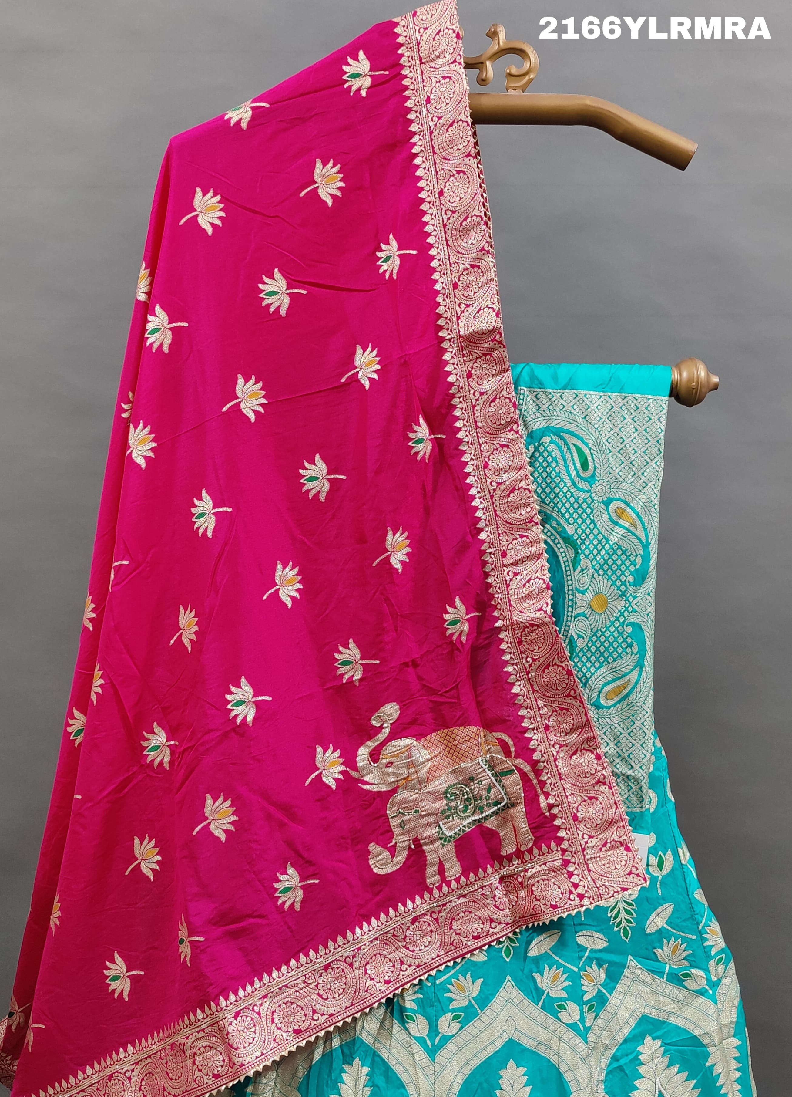KcPc Beautiful Upada Silk Banarasi Style Handwork Gotapatti Lehenga RTK