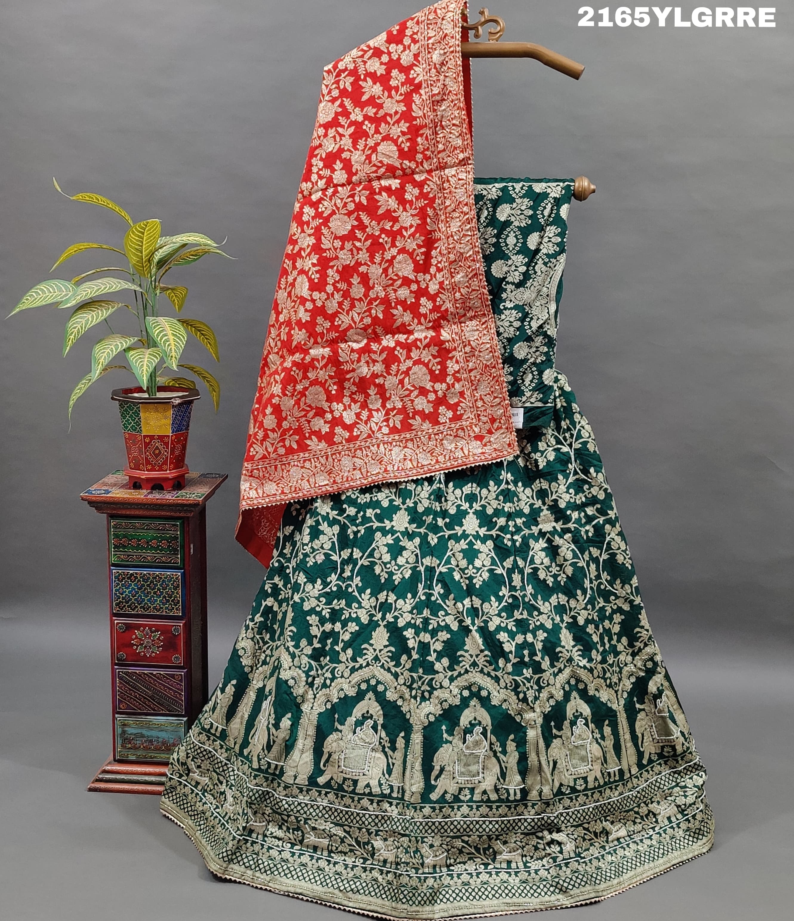 KcPc New Beautiful Upada Silk Banarasi Style Handwork Gotapatti Lehenga RTK