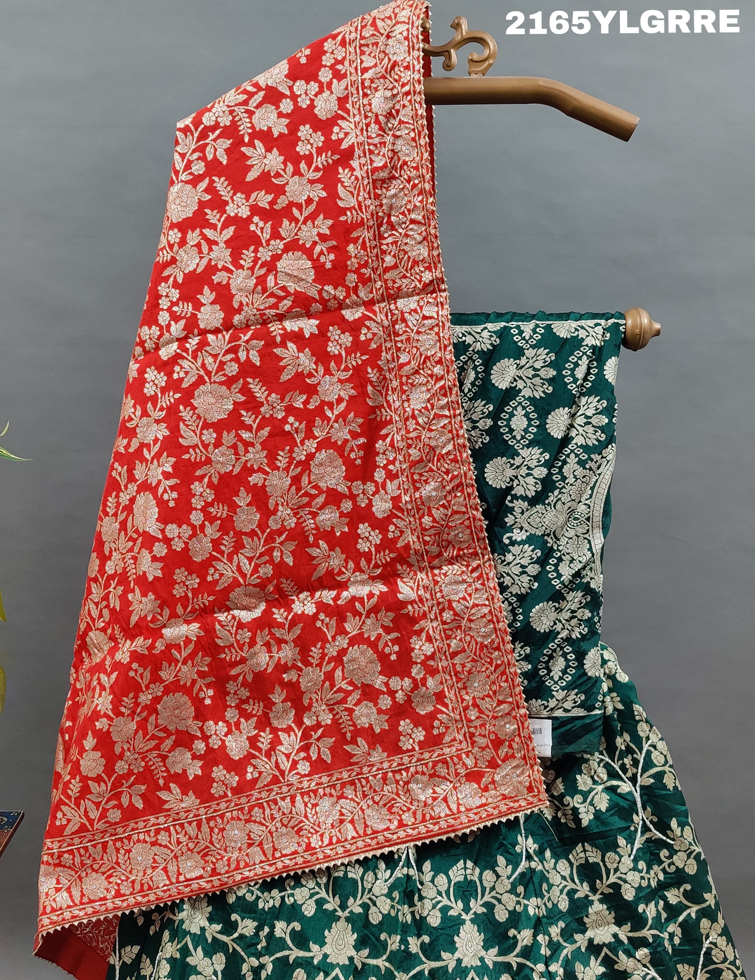 KcPc New Beautiful Upada Silk Banarasi Style Handwork Gotapatti Lehenga RTK