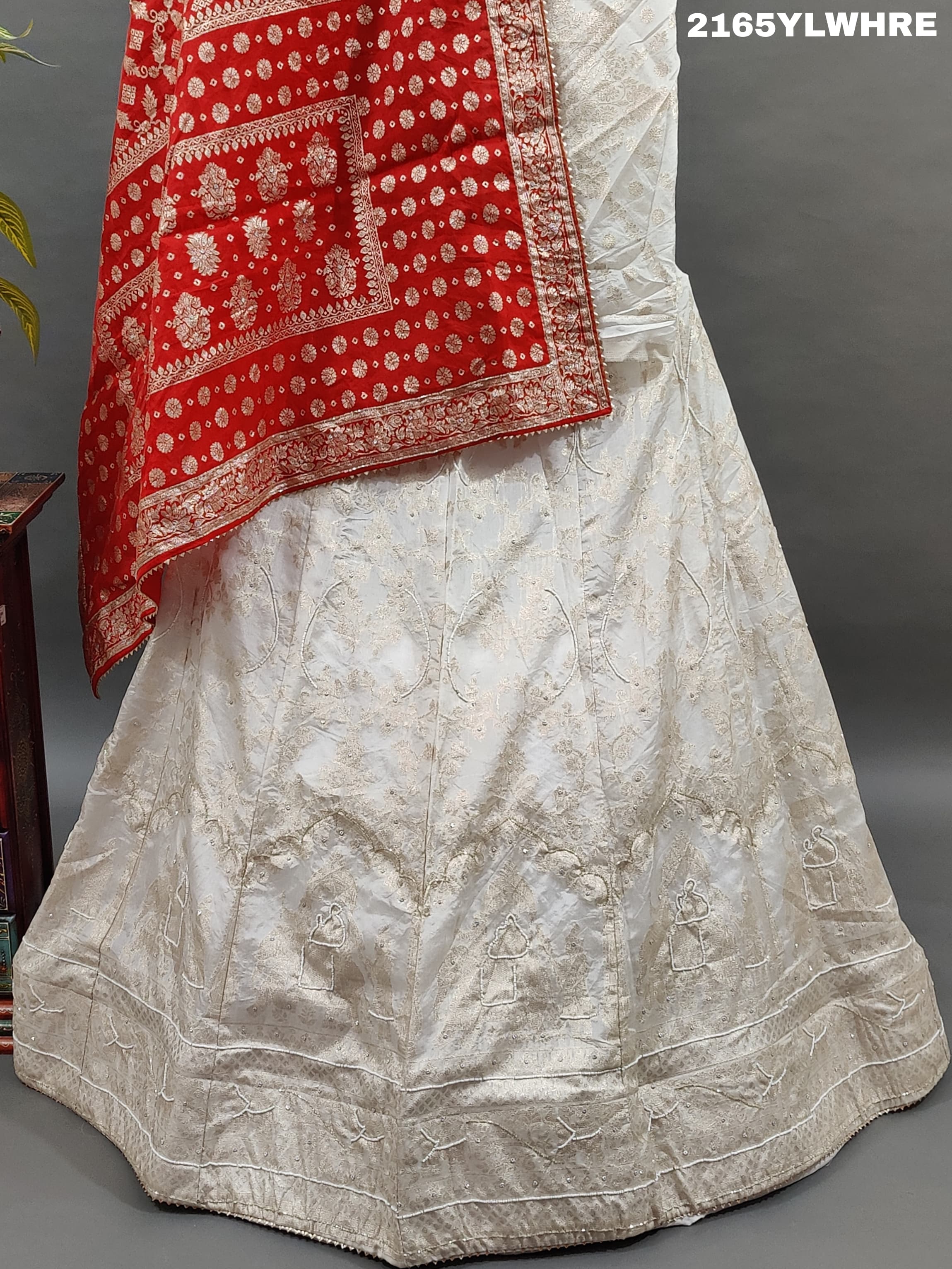 KcPc New Upada Silk Banarasi Style Handwork Gotapatti Lehenga RTK