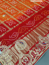 KcPc New Designer Pure Gaji Silk Banarasi Bandhej Ghatchola Gotapatti Work DupattaAMT