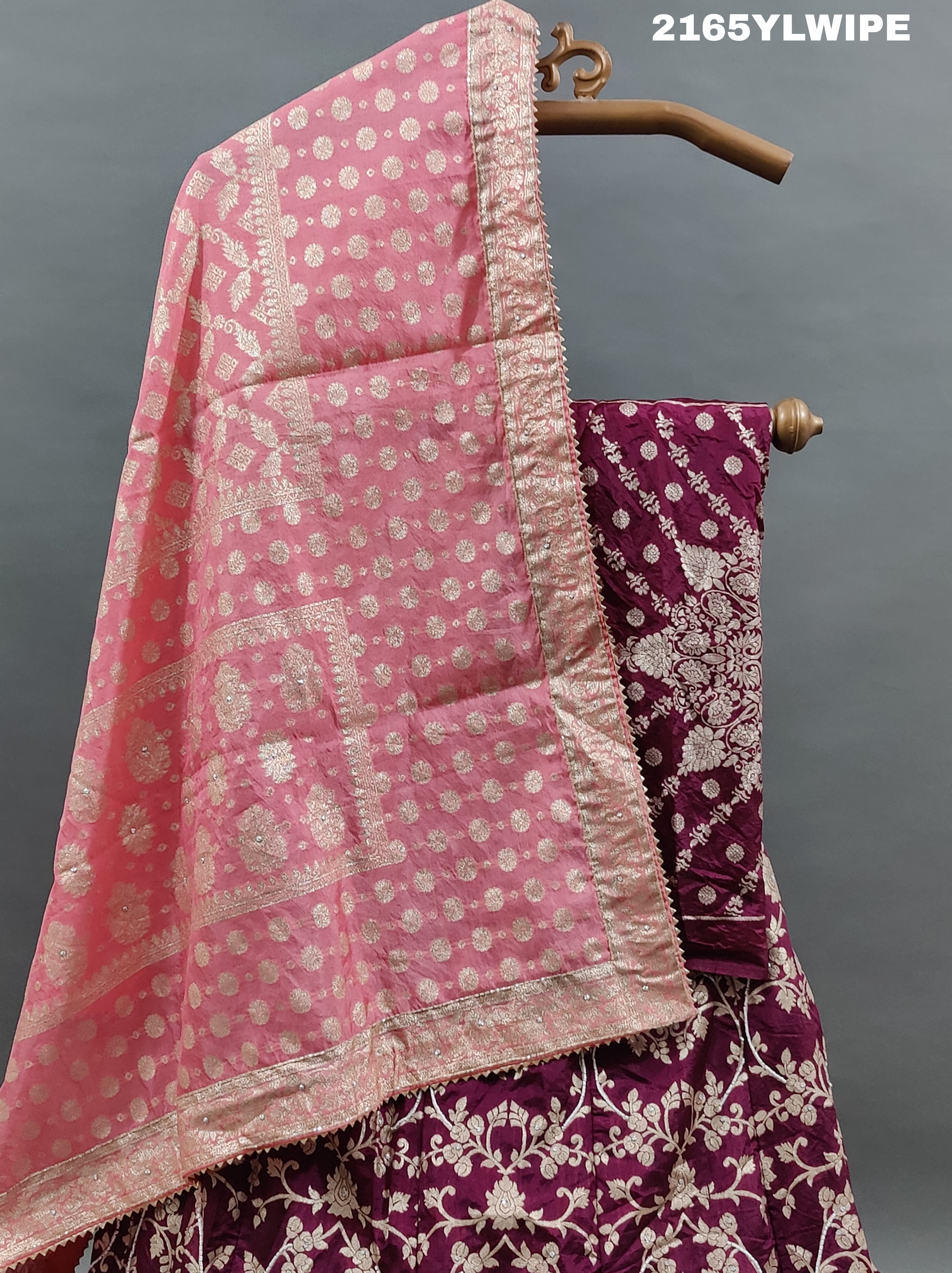 KcPc New Beautiful Upada Silk Banarasi Style Handwork Gotapatti Lehenga RTK