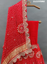 KcPc New Gaji Silk Bandhani Style With Gotapatti Work Lehenga SATIS
