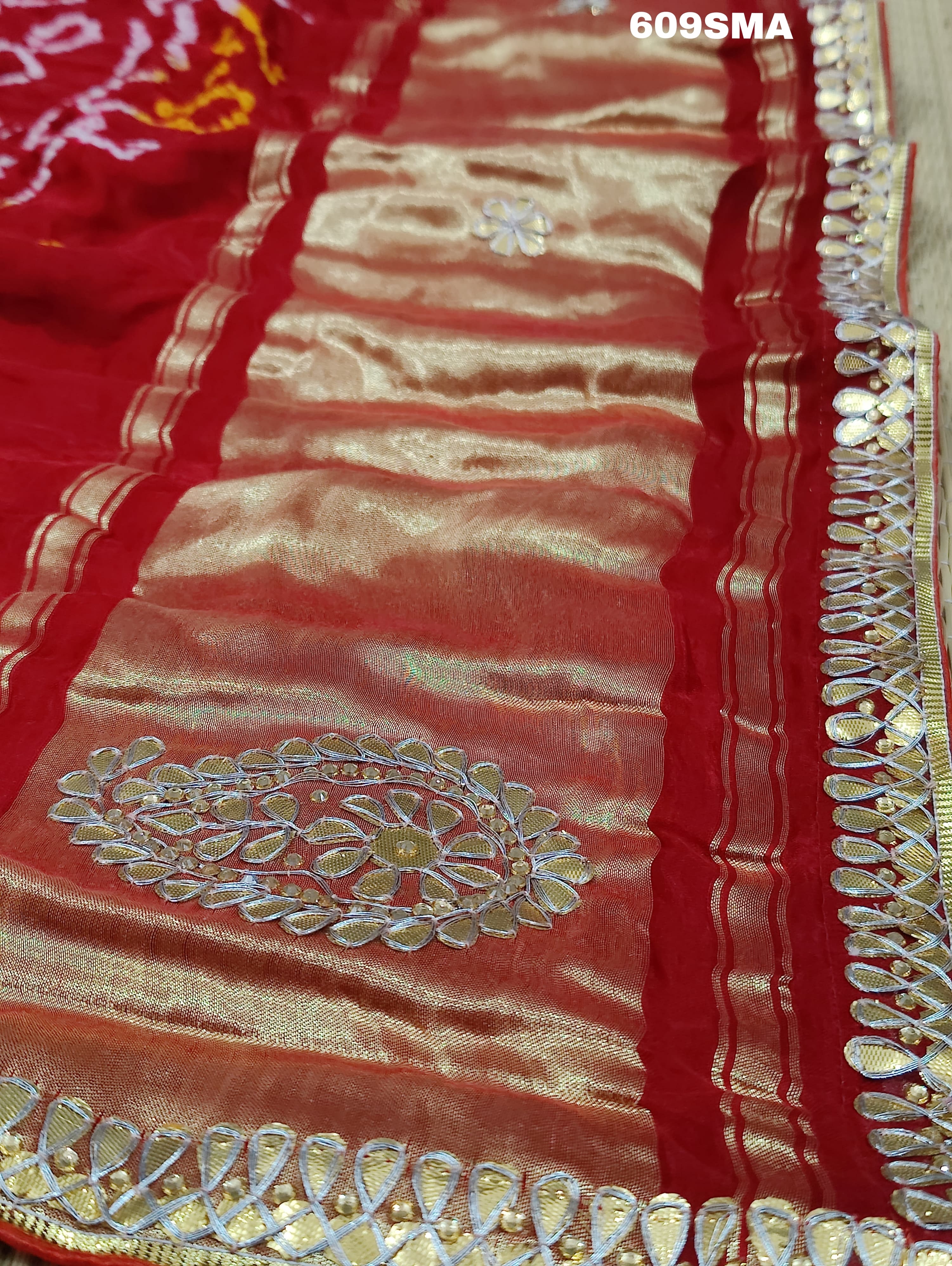By New Bandhani Style Saree With Traditional Wear