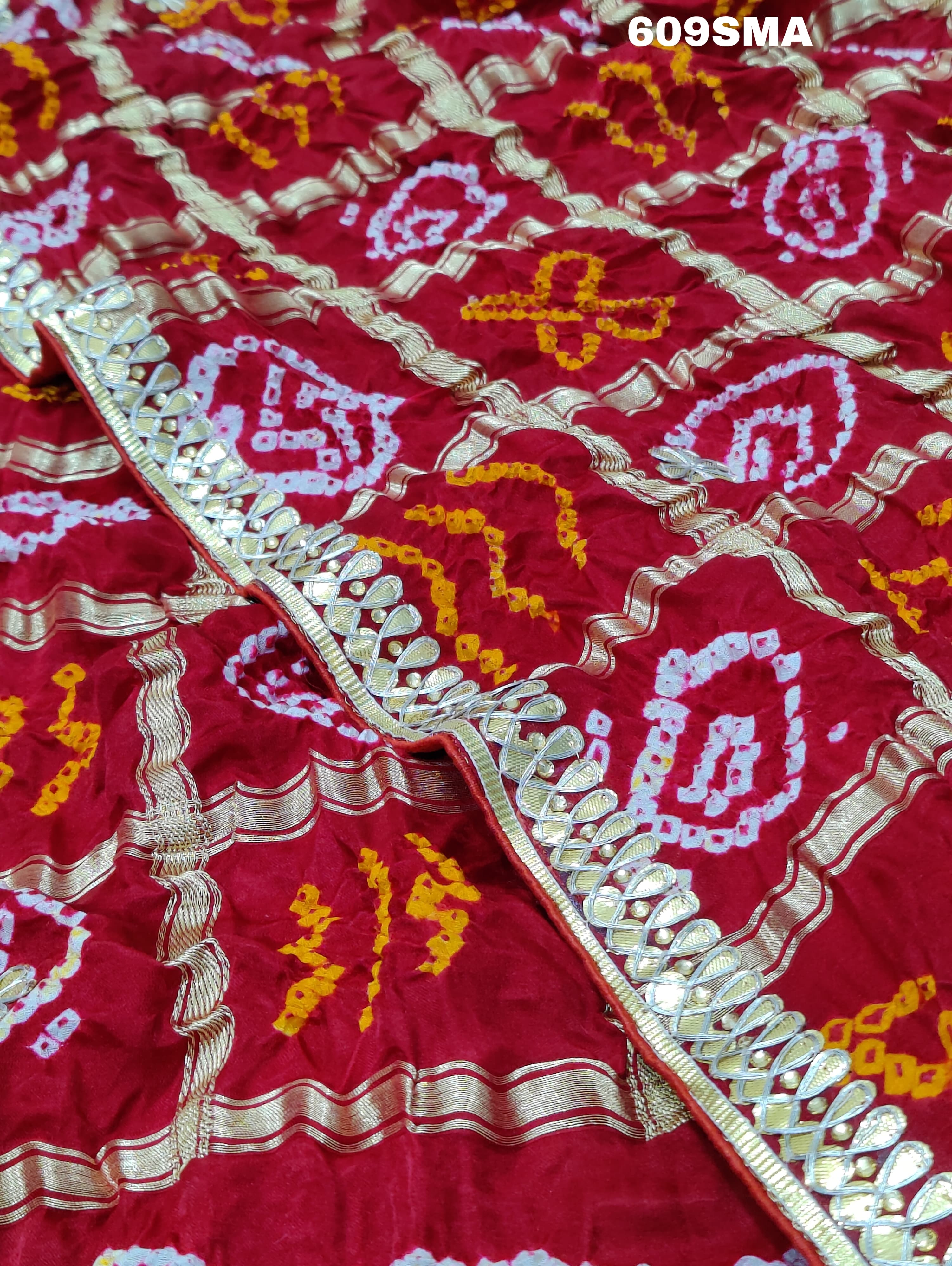 By New Bandhani Style Saree With Traditional Wear