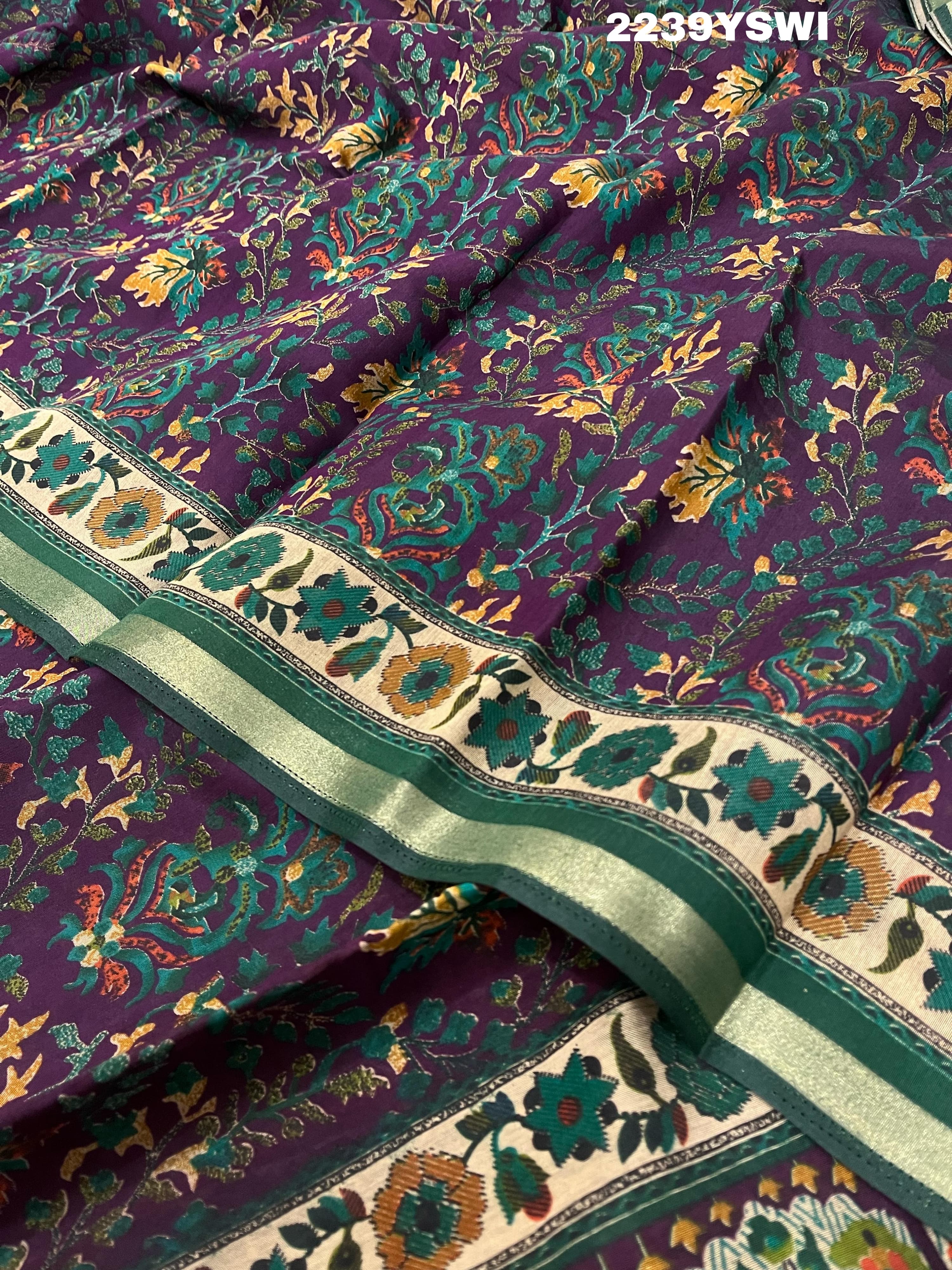KcPc New Special Cotton Silk Printed Style Saree STR