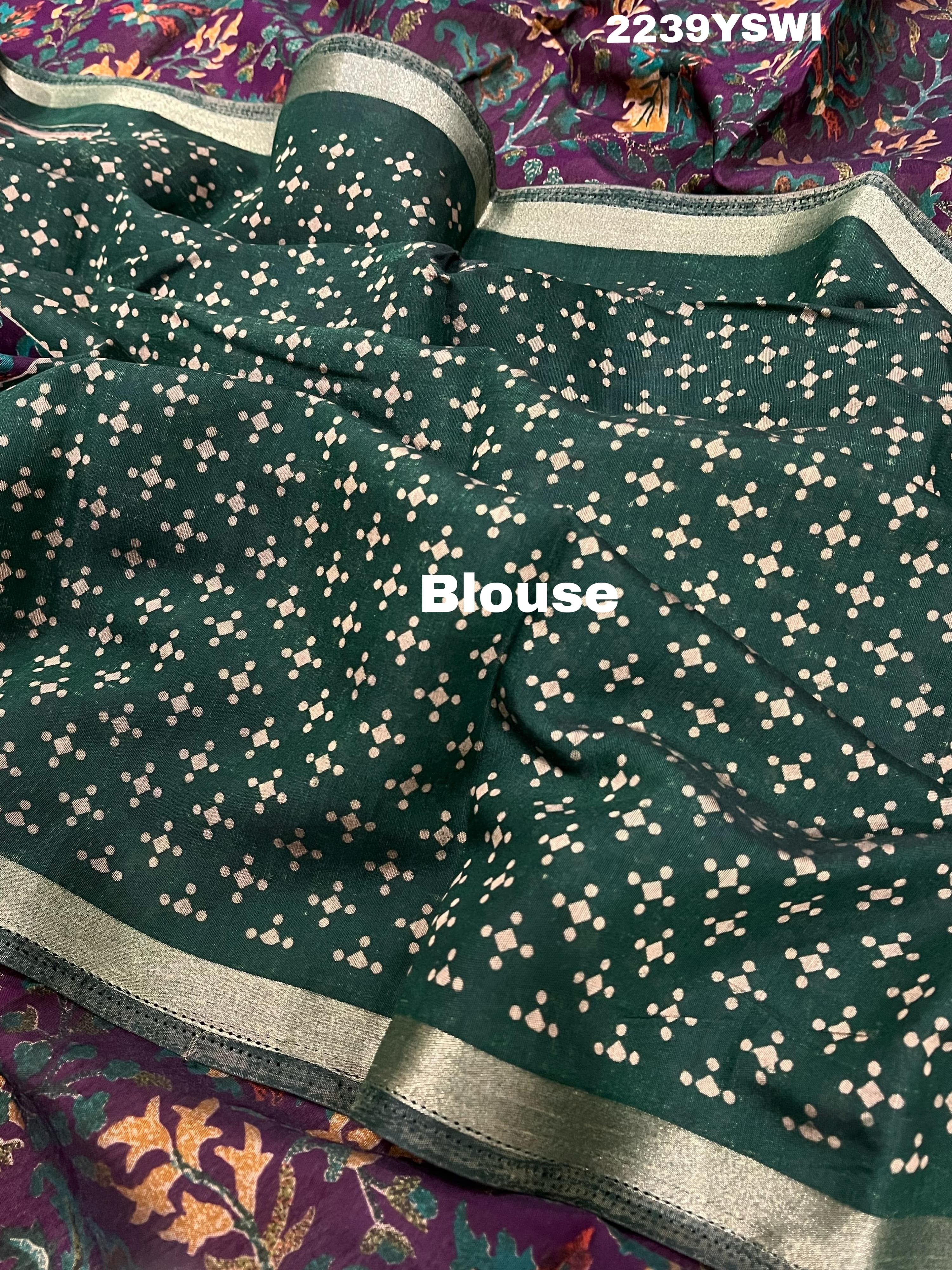 KcPc New Special Cotton Silk Printed Style Saree STR