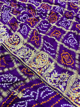 By New Latest Pure Gaji Silk Bandhani Ghatchola Gotapatti Saree