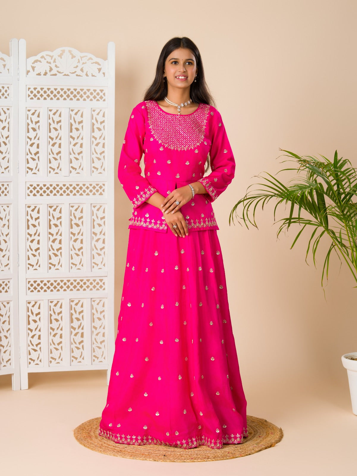 KcPc New LatestChinon Silk Bollywood Cutdana work indo western Dress MUL