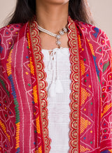 KcPc New Georgette Bandhani Shrug Dupatta