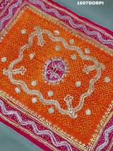 KcPc New Latest Designer Gaji Silk Bandhani Ghatchola Gotapatti Work DupattaSATISH