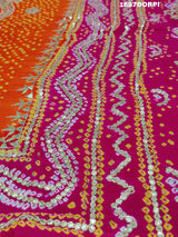KcPc New Latest Designer Gaji Silk Bandhani Ghatchola Gotapatti Work DupattaSATISH