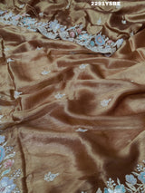 KcPc New Tussar tissue silk Traditional Sequence Tari work Saree PAL