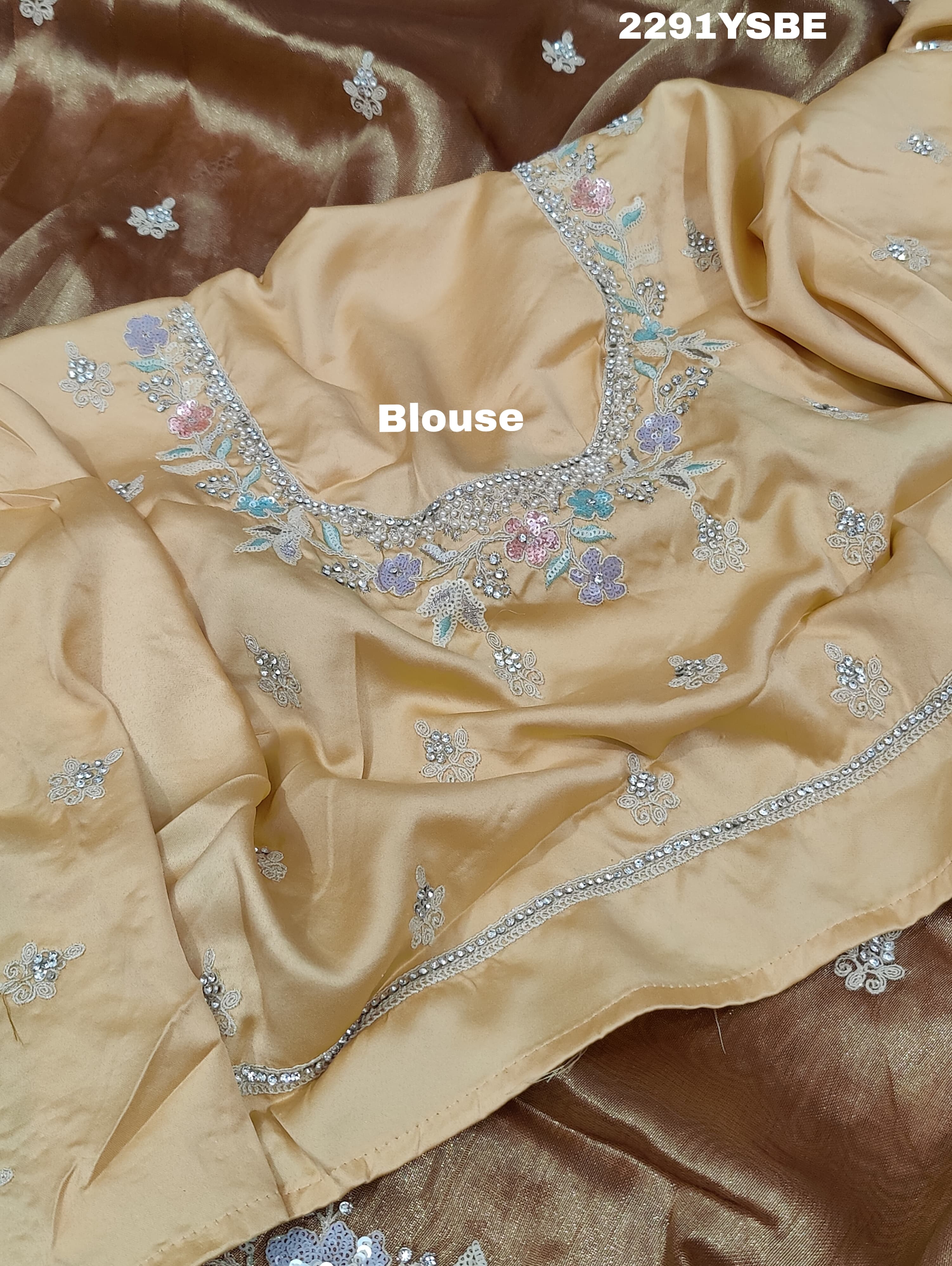 KcPc New Tussar tissue silk Traditional Sequence Tari work Saree PAL