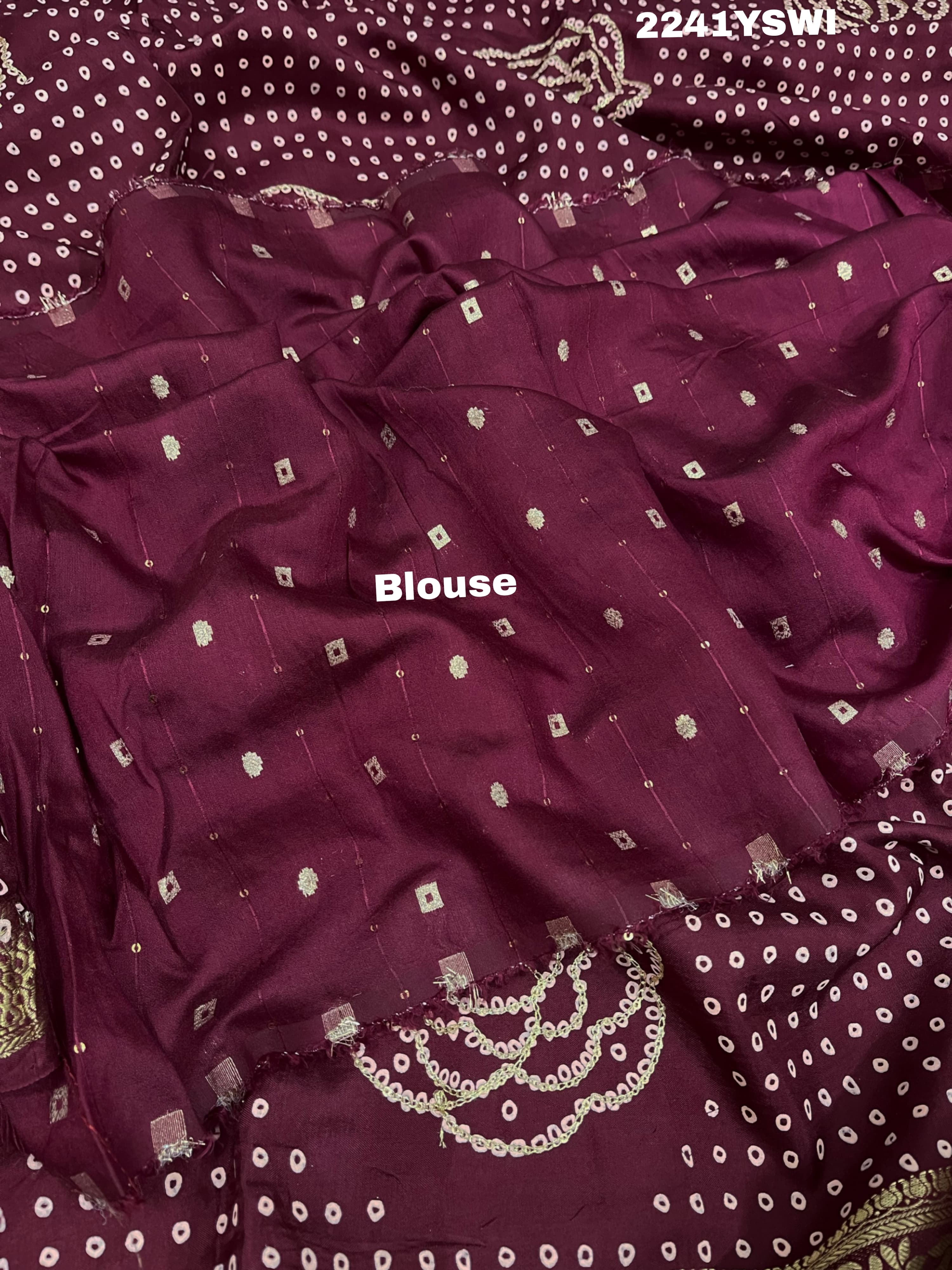 KcPc New Upada silk Bandhani Zari Work Saree GAN