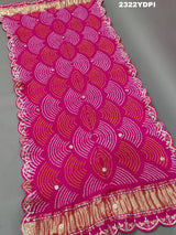KcPc Beautiful Gaji Silk Bandhani Style Gotapatti Work Dupatta SATIS