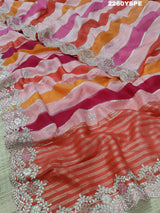 KcPc New Beautiful Chinon Silk Traditional Style With Gotapatti Work Saree PAL
