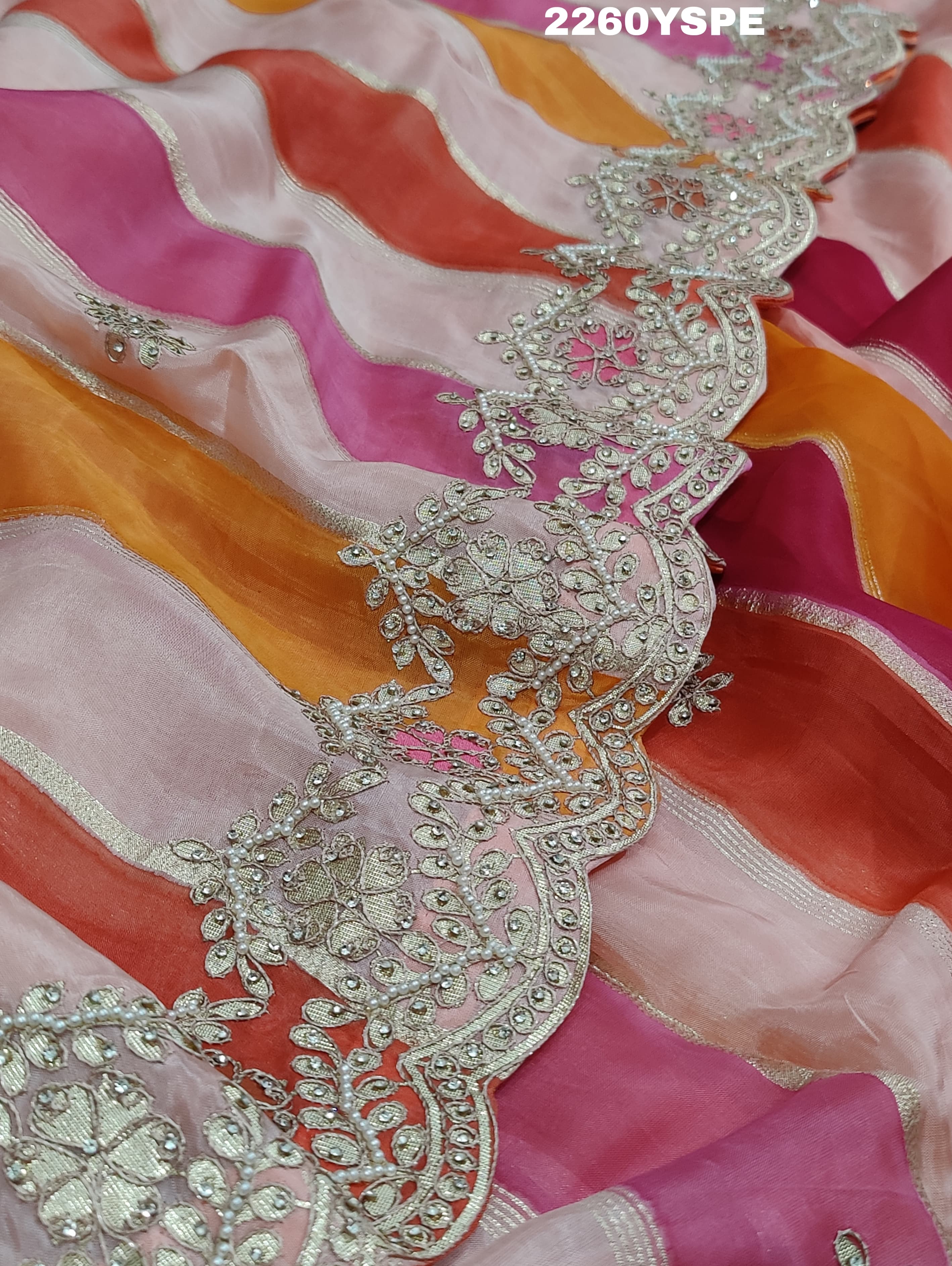 KcPc New Beautiful Chinon Silk Traditional Style With Gotapatti Work Saree PAL