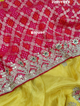 KcPc New Special Chinon Silk Designer Style With embroidery Gotapatti Work Saree PAL