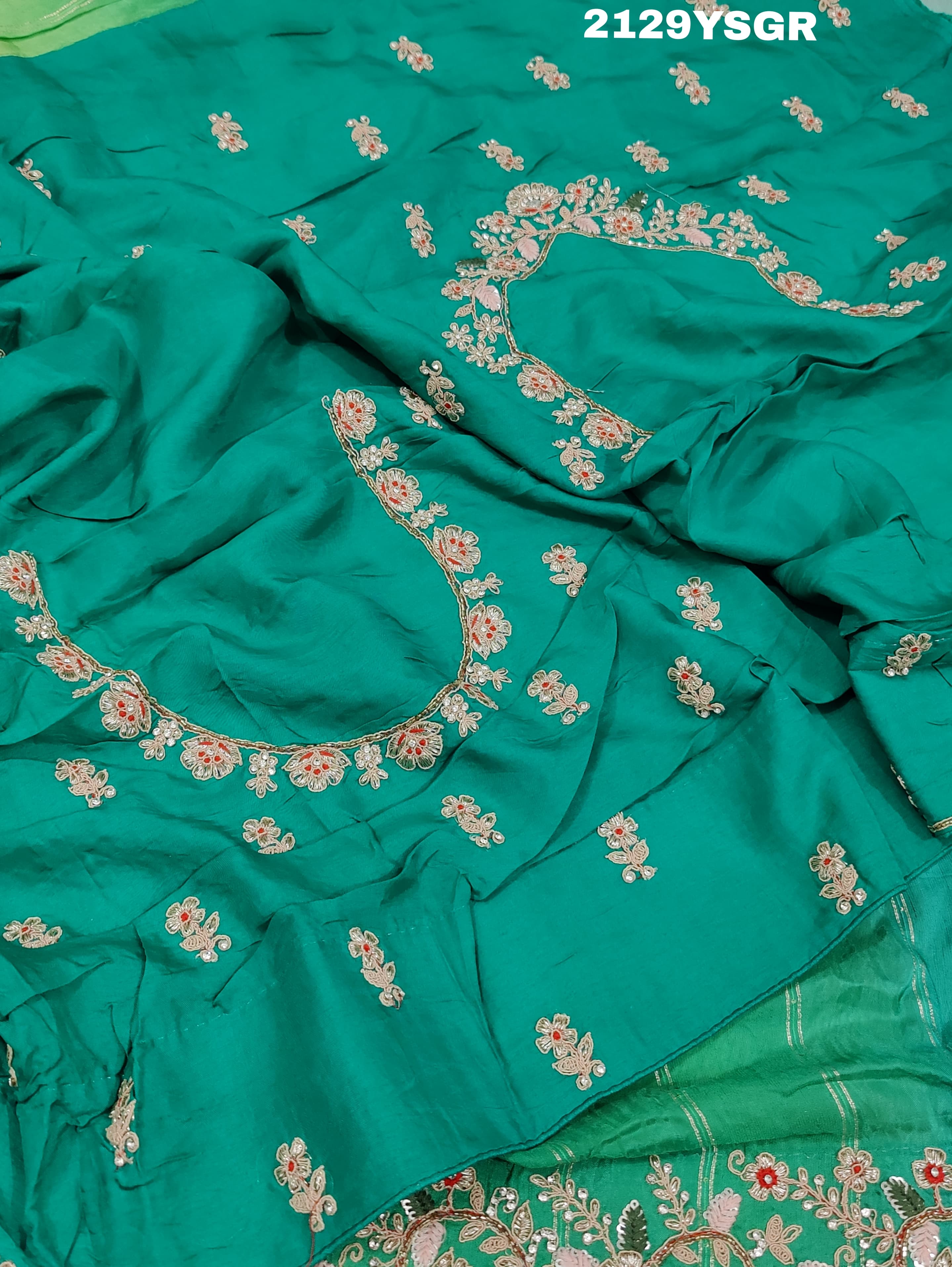 KcPc New Lounch H O Silk Double Shade Style Cutdana Work Saree PLK