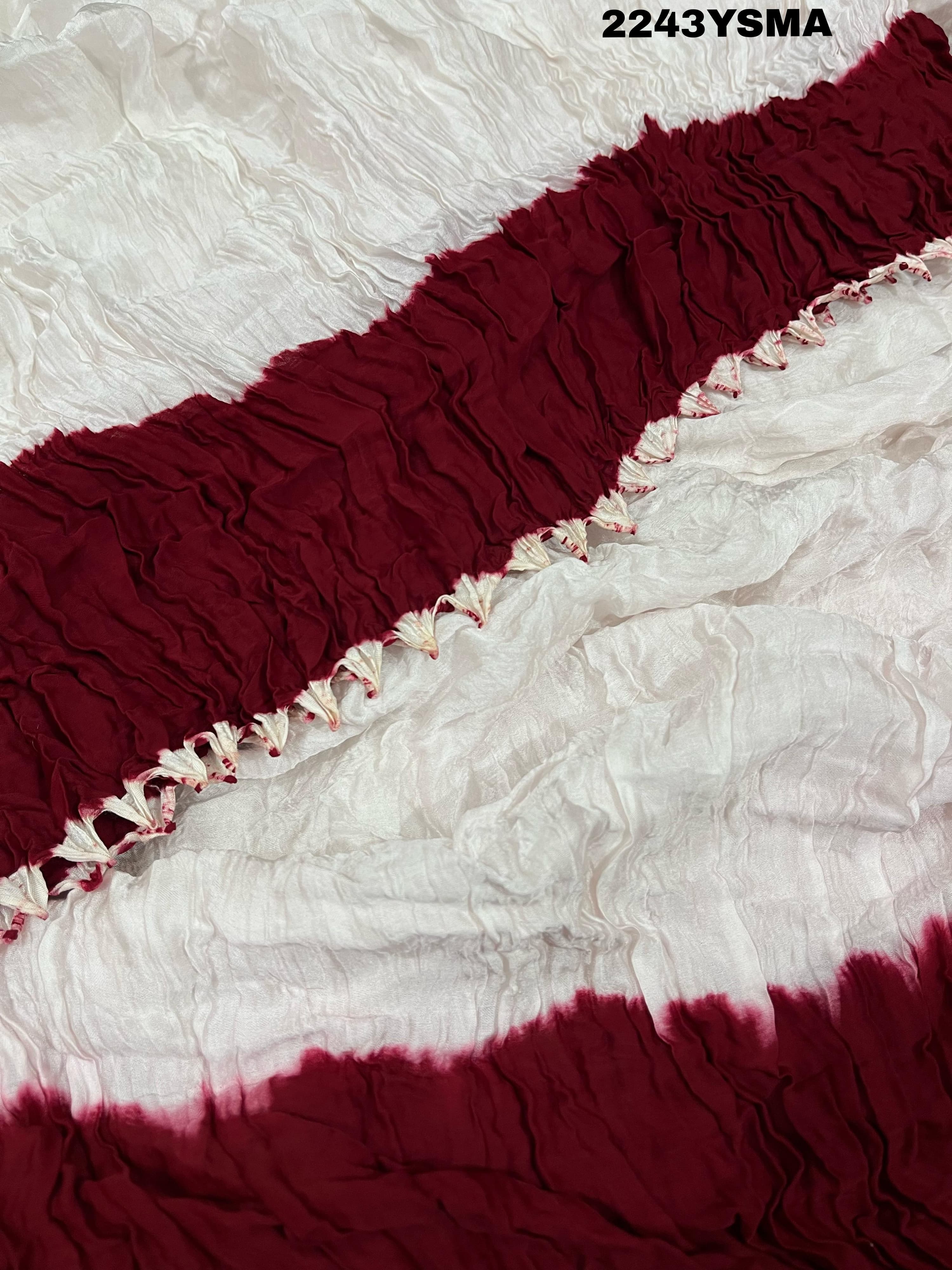 By New Latest Gaji Silk Bandhani Style Wedding Wear Saree