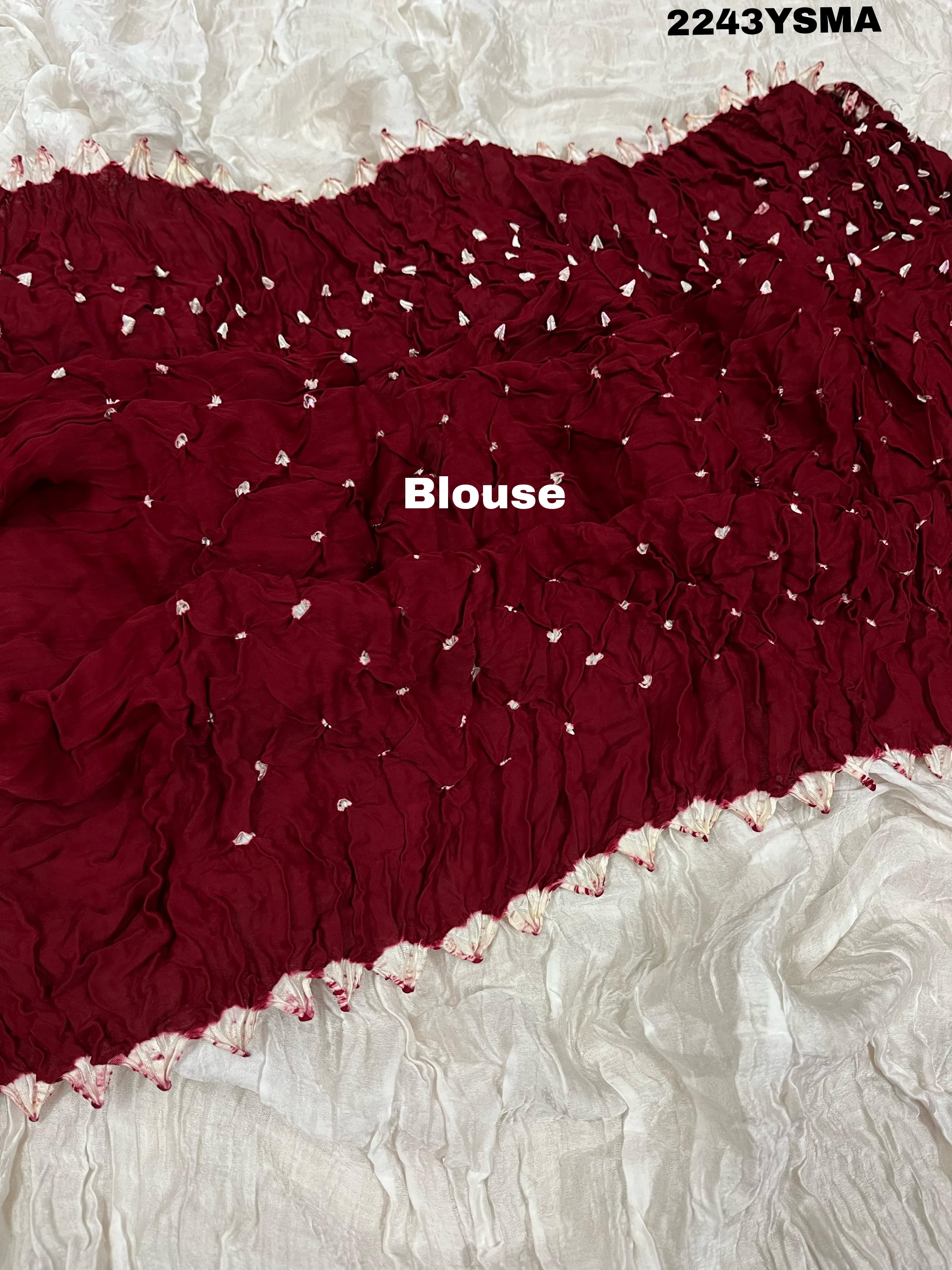 By New Latest Gaji Silk Bandhani Style Wedding Wear Saree