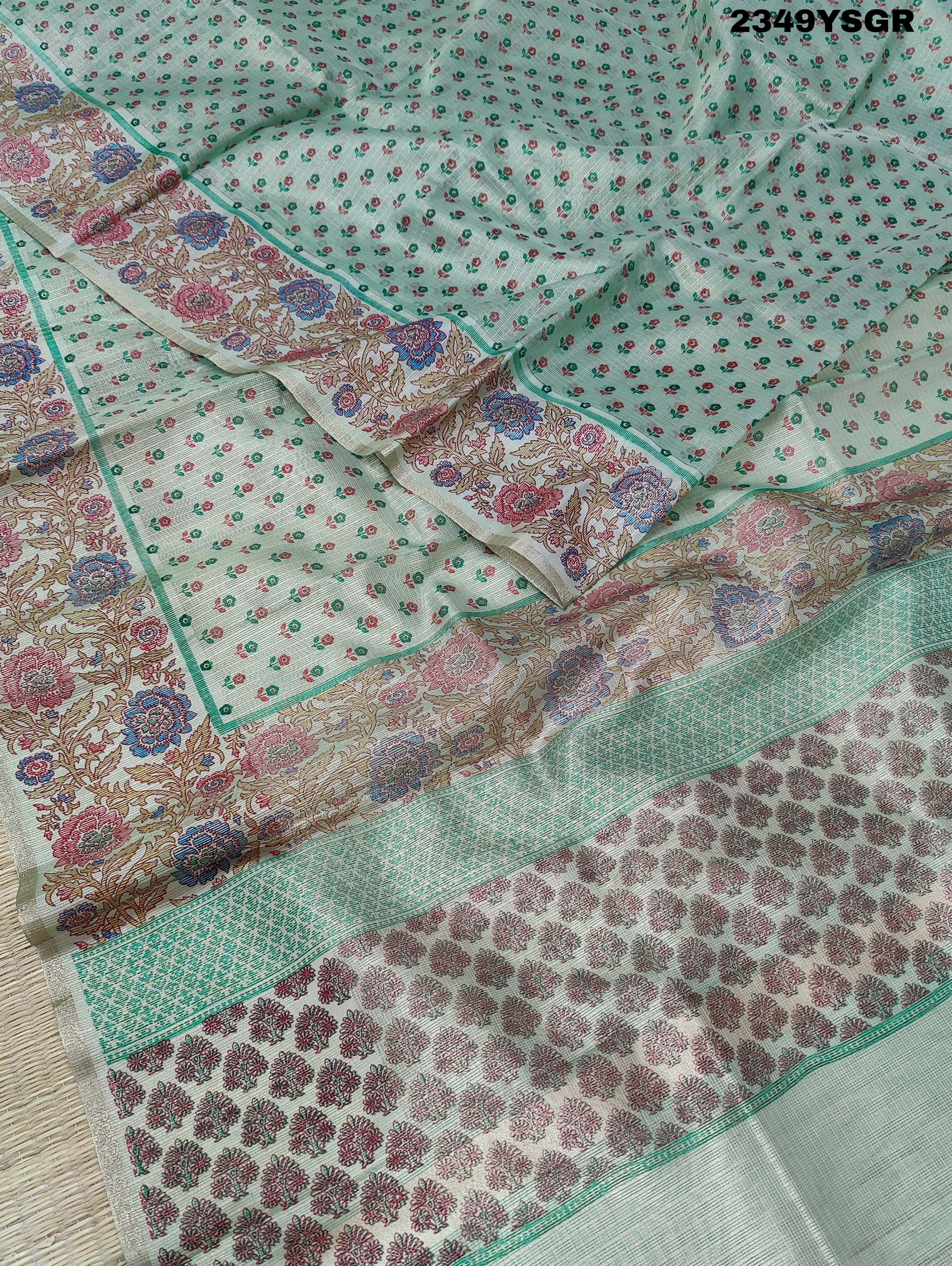 KcPc New Latest Cotton silk Printed Style Casual Wear Saree KB