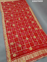 Buy New Premium Bandhani Pila Chunri Bel Buti Work KcPc