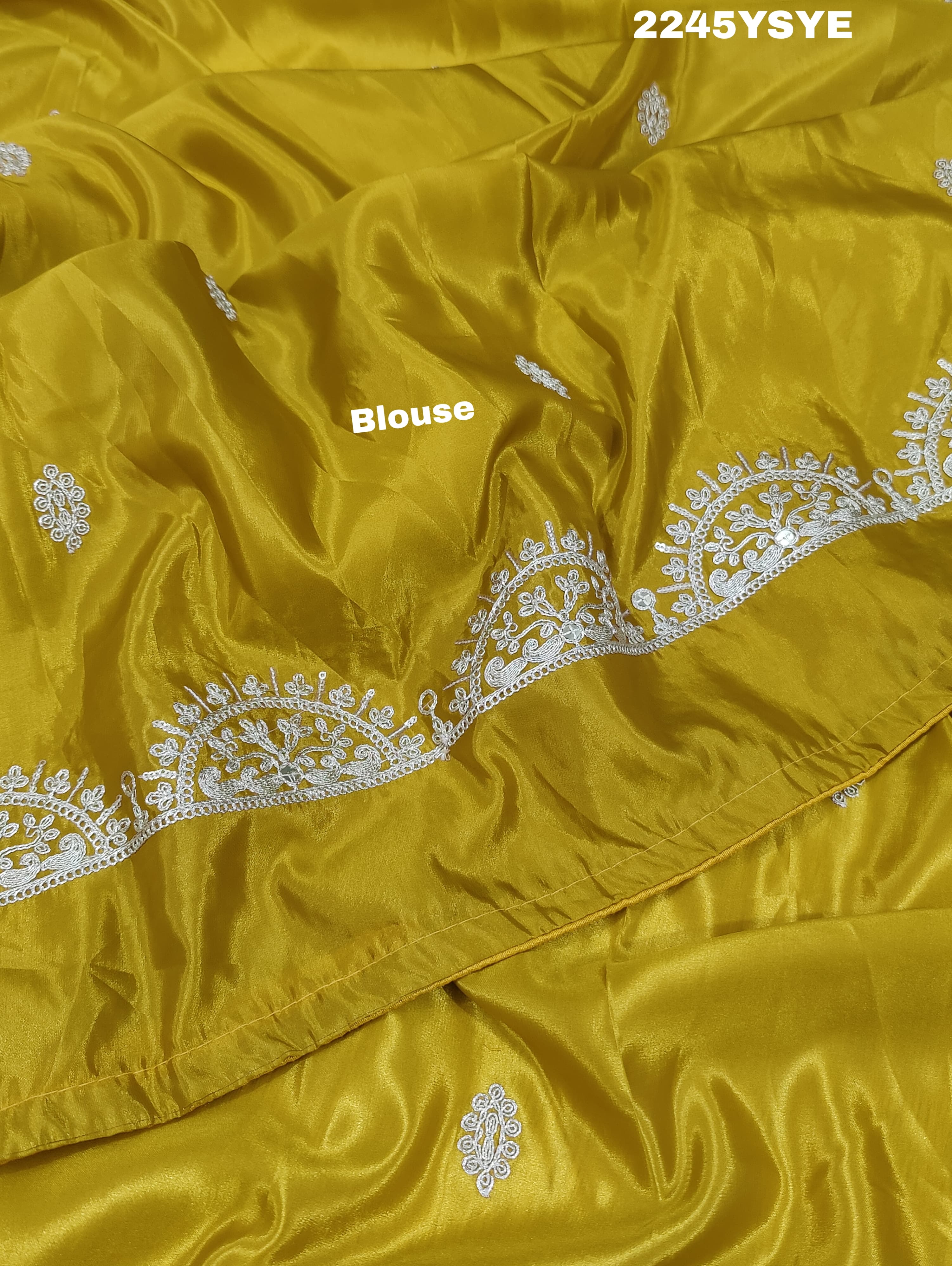 KcPc New Special Pure Crepe silk Bollywood With Foil Gota Zari Work Saree AMT