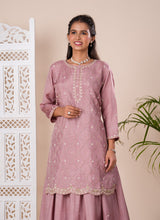 KcPc New Beautiful Munga silk Zardoji work indo western Dress MUL