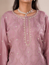 KcPc New Beautiful Munga silk Zardoji work indo western Dress MUL