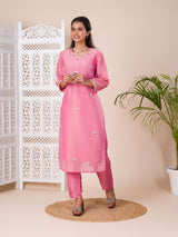 KcPc New Latest Munga silk Zardoji work indo western Dress MUL