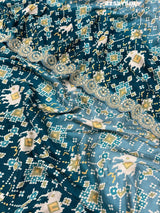 KcPc New Dola Silk Ajrakh Double Shadded Style Saree ANT