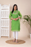 KcPc New Latest JaipuriGeorgette Leheriya Style With Gotapatti Work Kurti KML